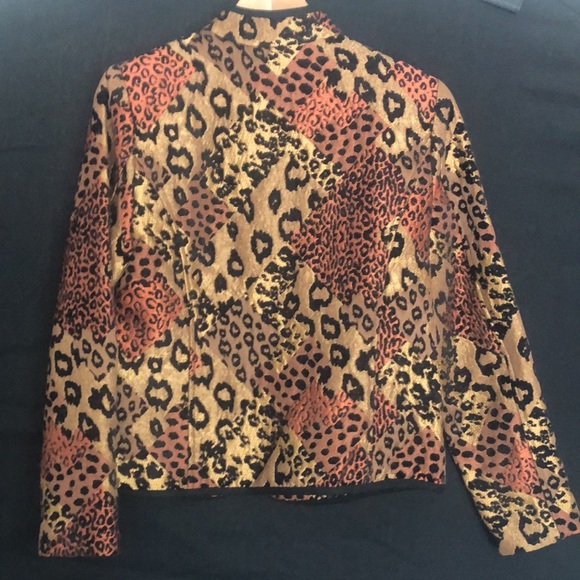 US size S Molly and Maxx Animal Print Soft Tapestry Jacket - Picture 4 of 5